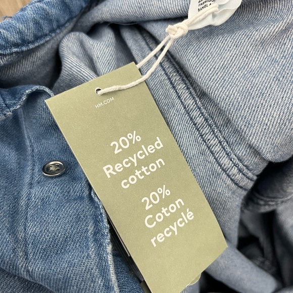 NWT H&M denim wide leg jumpsuit - Picture 6 of 9